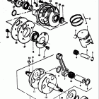 TC100 1973-1977 Piston - crankshaft