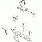TC125 1973-1977 Механизм  переключения передач