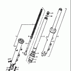 GT380 1973-1977 Front fork (gt380l)