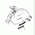 GT550 1973-1977 Крышка бака топливного