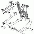 TC100 1973-1977 Маятник задний