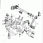 TS400 1973-1977 Механизм  переключения передач