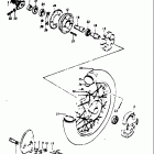 TM75 1974-1976 Заднее колесо