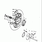 TM75 1974-1976 Переднее колесо