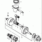 TM125 1973-1975 Piston - crankshaft