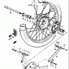 TS250 1973-1976 Front wheel (ts250k