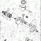 TM250 1972-1975 Piston - crankshaft