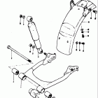 MT50 1973 Rear swinging arm - rear fender