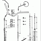 GT750 1972 Handlebar - control cable
