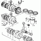 GT750 1972 Piston - crankshaft