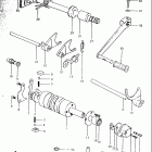 TS250 1969-1970 Механизм  переключения передач