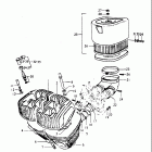 T500 1,2,3 1968-1970 Cylinder head - air cleaner