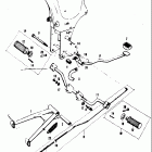 A100 AS100 AC100 1969 Stand-brake pedal-brake rod-footrest bar