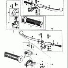 T305 TC305 1969 Throttle grip-brake lever-clutch lever-handle switch