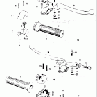 T20 TC250 1969 Throttle grip - brake lever - clutch lever - handle swit...