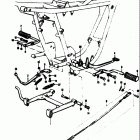 T305 TC305 1969 Center stand-side stand-footrest bar-rear brake