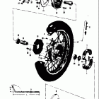 150 S32-2 1968 Rear hub-rear tire-inner tube-wheel rim-spokes