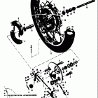 150 S32-2 1968 Front hub-front tire-inner tube-wheel rim-spokes