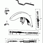 150 S32-2 1968 Front fender-handlebar-cables
