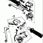 80K10 K11 K15 1968 Threttle grip - brake lever - clutch lever - right switc...
