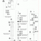250 XCW CHASSIS Амортизатор в разборе