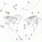 300 XCW CHASSIS Бак,сидение