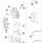 250 XCW CHASSIS Тормозной суппорт передний
