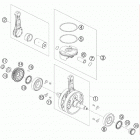 450 EXC USA ENGINE Коленвал и поршень