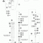 450 XCW CE CHASSIS Амортизатор в разборе