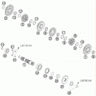 450 XCW SD ENGINE Трансмиссия 2-контрпривод