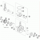 450 XCW SD ENGINE Коленвал и поршень