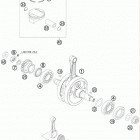 250 SX-F ENGINE Коленвал и поршень