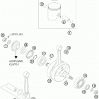 300 EXC/XC-W/SD ENGINE Коленвал и поршень