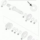 200 XC ENGINE Трансмиссия-ведомый вал
