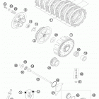 250 EXC-F ENGINE Сцепление