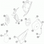 105 SX USA CHASSIS Воздушный фильтр