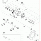 250 XCW CHASSIS Заднее колесо