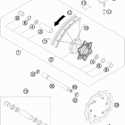 300 XCW CHASSIS Переднее колесо