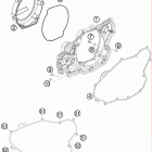 450 EXC USA ENGINE Кожух сцепления