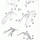 250 XCFW CE CHASSIS Обтекатель , крылья