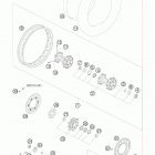 950 SUPER ENDURO R USA CHASSIS Заднее колесо