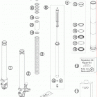 690 DUKE CHASSIS ORG Передняя вилка в разборе