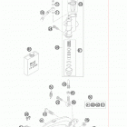 105 SX USA CHASSIS Тормозной цилиндр задний