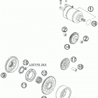 505 XC-F ENGINE Электрический стартер