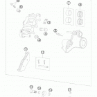 950 SUPER ENDURO R USA CHASSIS Тормозной суппорт задний