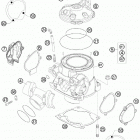 300 EXC/XC-W/SD ENGINE Цилиндр,головка цилиндров