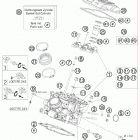 990 ADVENTURE  ENGINE Головка цилиндра задняя