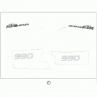 990 ADVENTURE CHASSIS WHT Decal                     990 adven