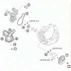 505 XC-F ENGINE Водяной насос