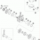 505 XC-F ENGINE Коленвал и поршень